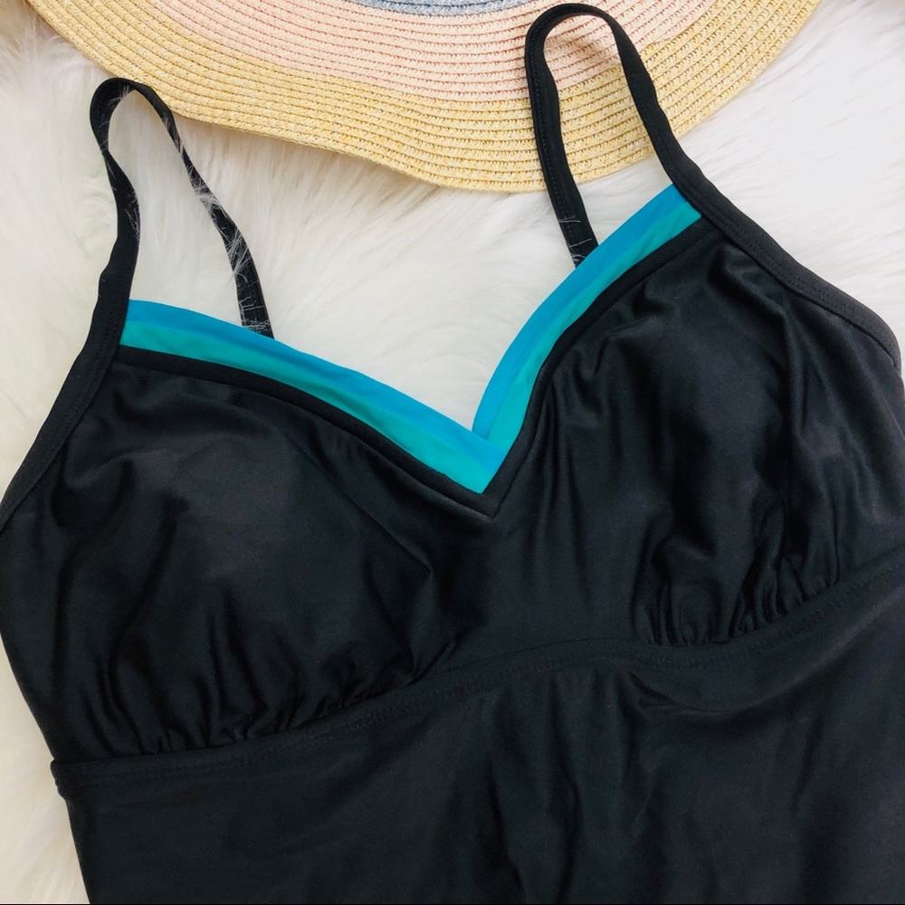 Merona black one piece swim suit - Picture 2 of 8